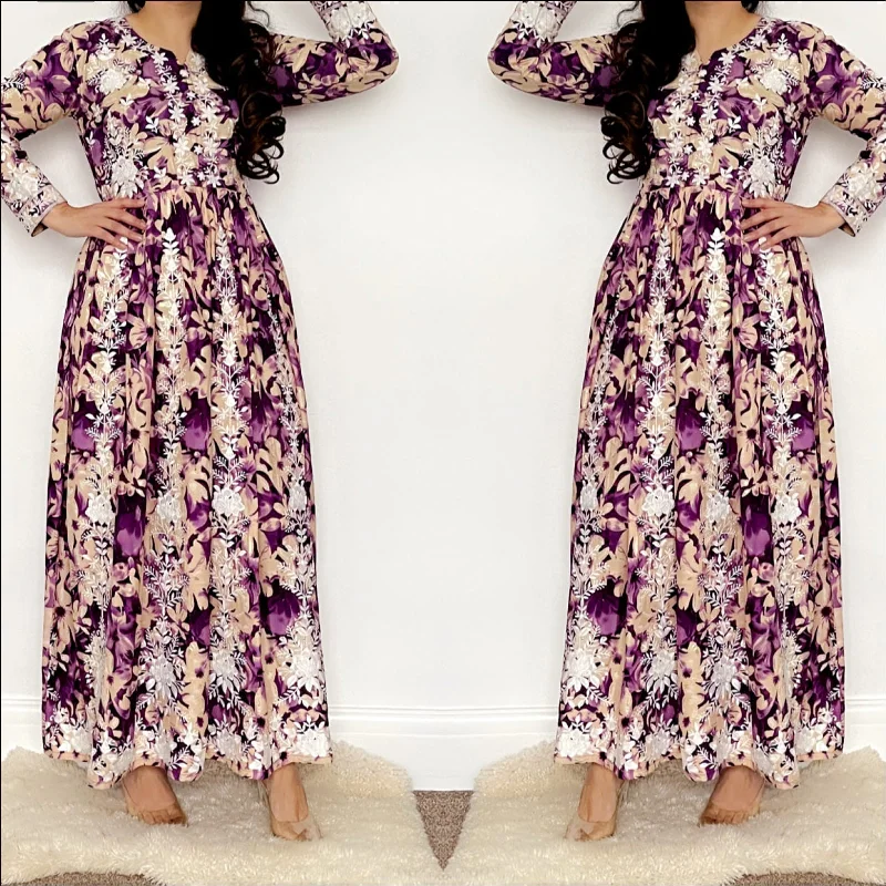 Embroidered Print Dress Tunics Travel practical