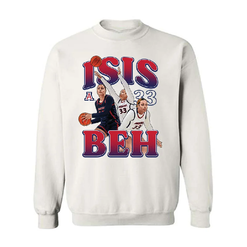 Arizona - NCAA Women's Basketball : Isis Beh - Player Collage Crewneck Sweatshirt Hoodie with Toggle Buttons Decorative Unique
