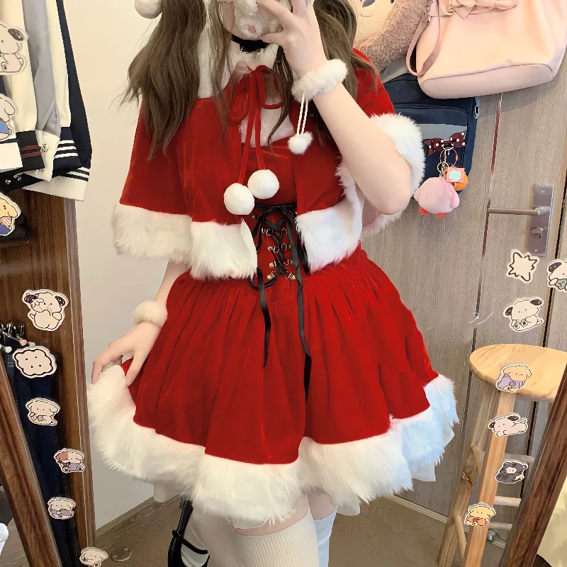 Plush Christmas Dress PA10188 Tunics Fleece cozy