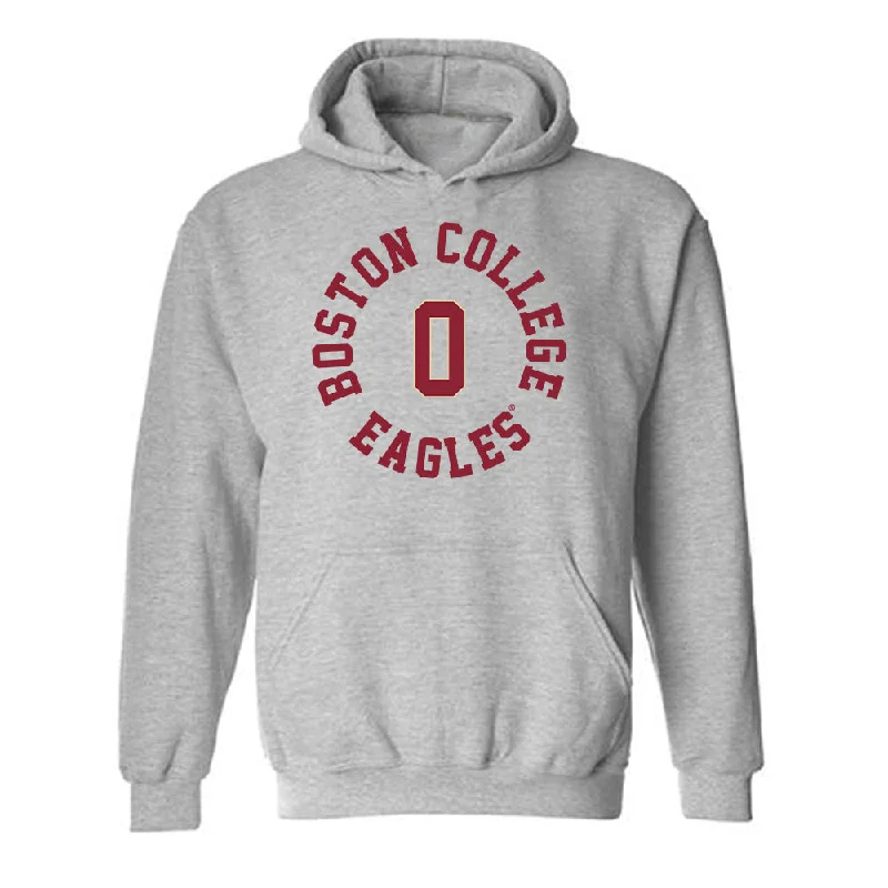 Boston College - NCAA Women's Basketball : Athena Tomlinson - Classic Shersey Hooded Sweatshirt Hoodie with Mock Neck Collared Structured
