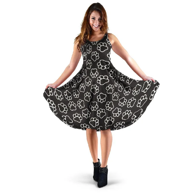 Black Paw Dress Tunics Timeless classic