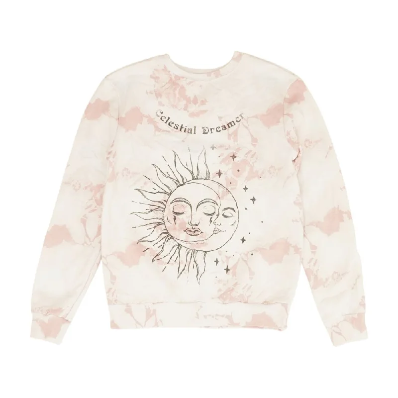Pink Graphic Sweatshirt Hoodie with Emblem Brand Identity