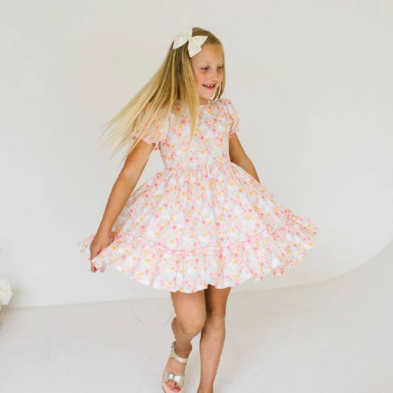 Aura Poplin Dress in Bunny Field Maxi Flowy Bohemian