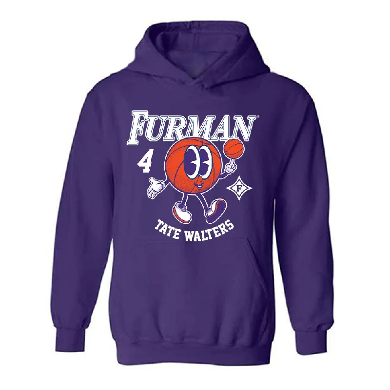 Furman - NCAA Women's Basketball : Tate Walters - Fashion Shersey Hooded Sweatshirt Hoodie with Hidden Zipper Minimalist Clean