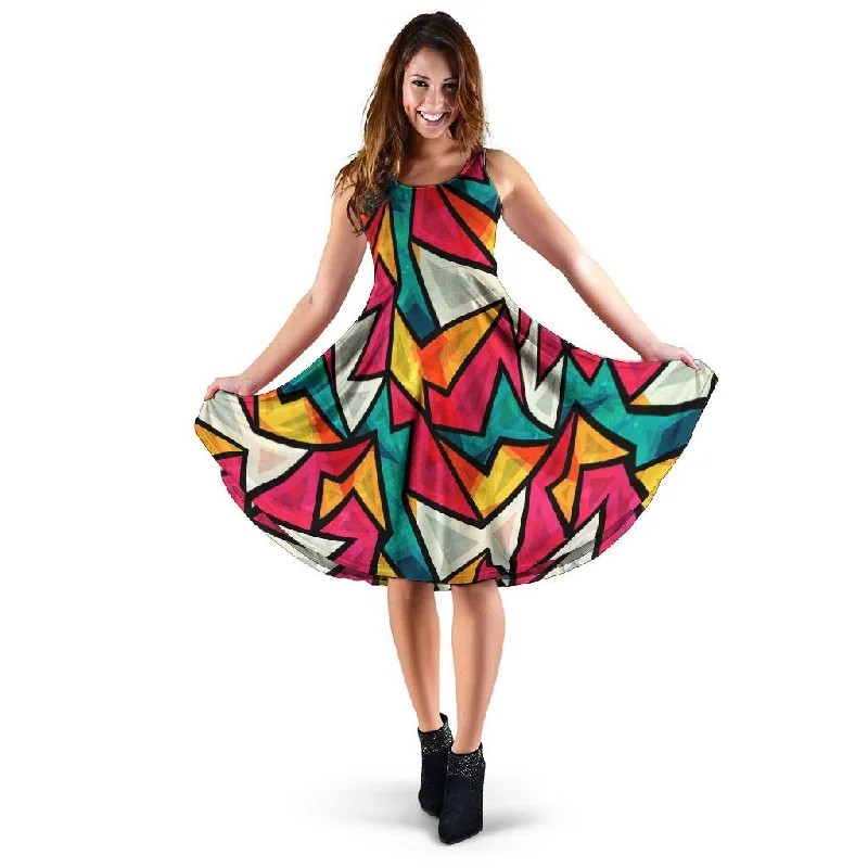 Abstract Geometric Colorful Dress Tunics Brand named