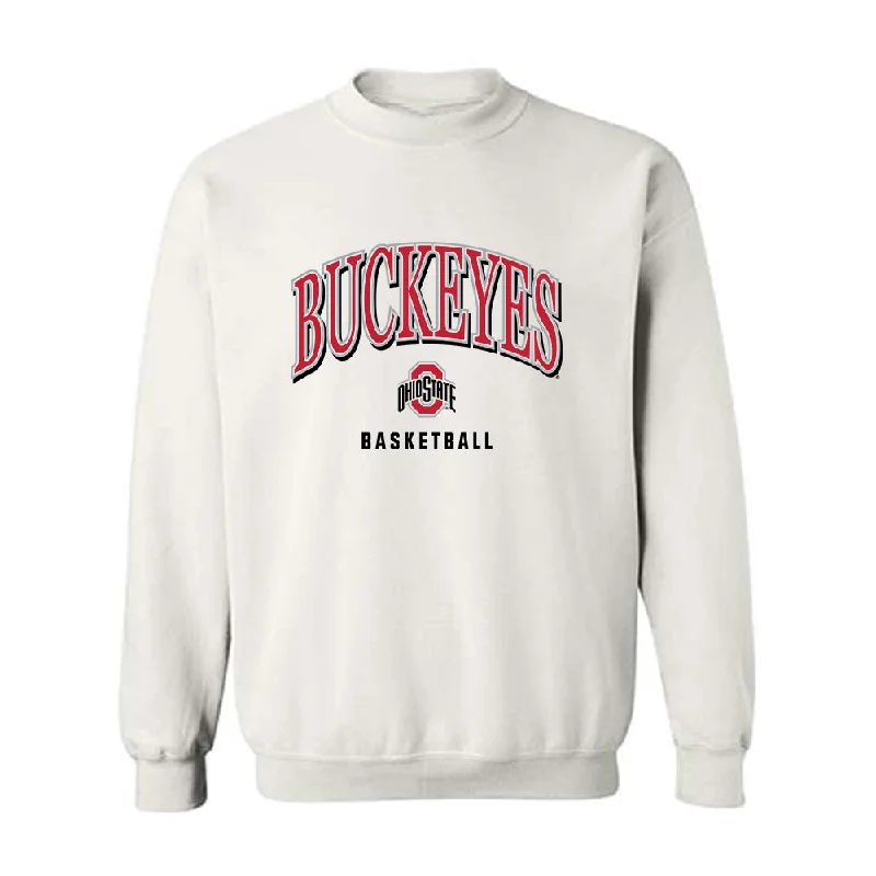 Ohio State - NCAA Women's Basketball : Jaloni Cambridge - Classic Shersey Crewneck Sweatshirt Hoodie with Hem Lace Feminine Delicate Ohio State - NCAA Women's Basketball : Jaloni Cambridge - Classic Shersey Crewneck Sweatshirt Hoodie with Hem Lace Feminine Delicate