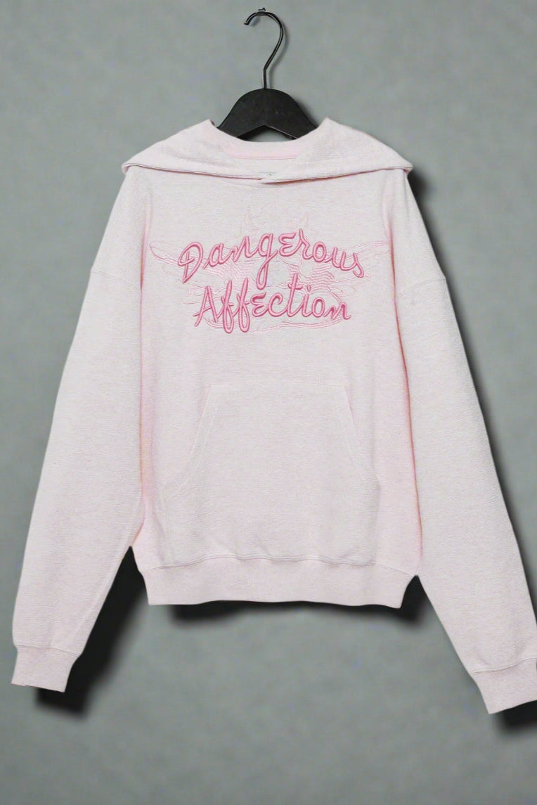 Boys Lie Dangerous Affection V4 Racer Hoodie Hoodie with Contrast Stitching Detailed Premium