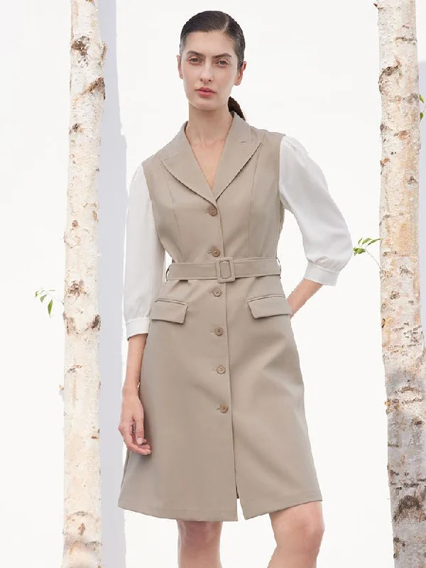 Machine Washable Worsted Wool Patchwork Dress Tunics Silk luxurious