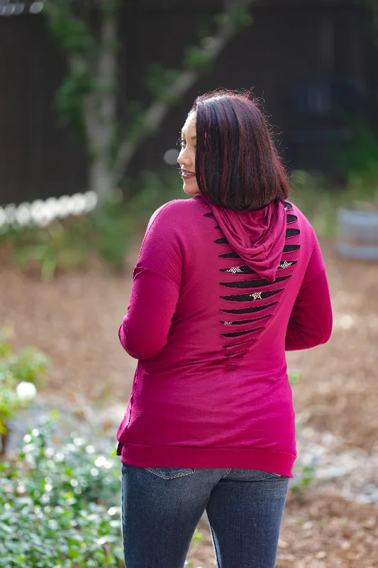 Cozy Edgy Zip Up Hoodie Hoodie with Drawcord Adjustable Secure