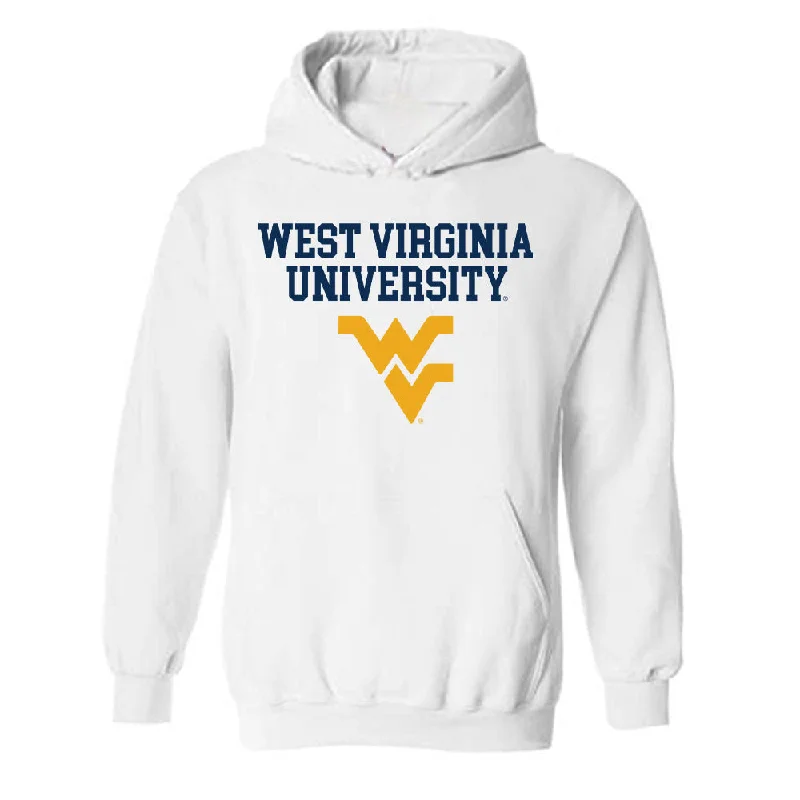West Virginia - NCAA Women's Basketball : Kylee Blacksten - Classic Shersey Hooded Sweatshirt Hoodie with Side Slits Relaxed Casual West Virginia - NCAA Women's Basketball : Kylee Blacksten - Classic Shersey Hooded Sweatshirt Hoodie with Side Slits Relaxed Casual