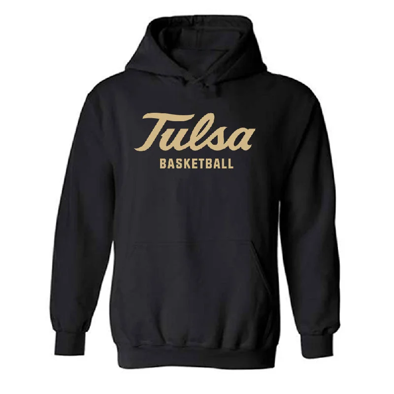 Tulsa - NCAA Women's Basketball : Jade Clack - Classic Shersey Hooded Sweatshirt Hoodie with Metallic Shiny Futuristic
