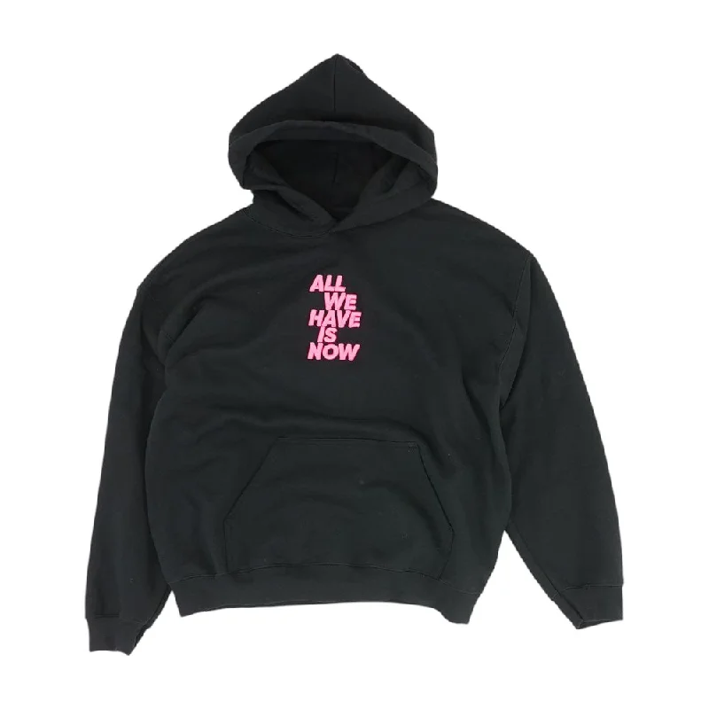 Black Solid Hoodie Hoodie with Belted Waist Structured Tailored