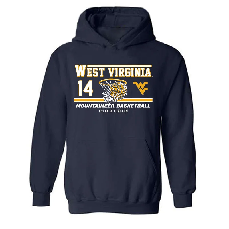 West Virginia - NCAA Women's Basketball : Kylee Blacksten - Classic Fashion Shersey Hooded Sweatshirt Hoodie Jacket Zipper Layering West Virginia - NCAA Women's Basketball : Kylee Blacksten - Classic Fashion Shersey Hooded Sweatshirt Hoodie Jacket Zipper Layering