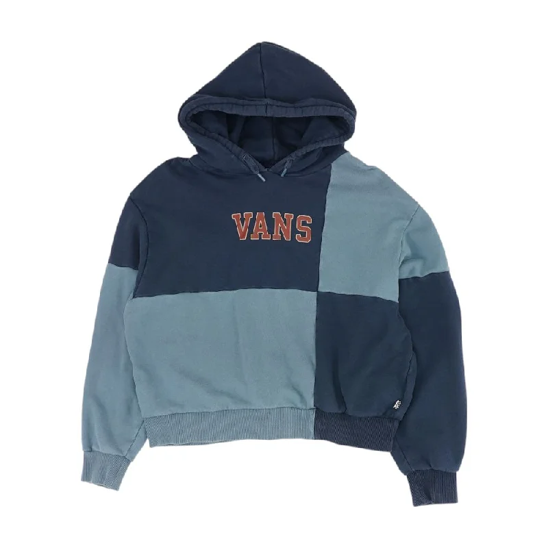 Blue Color Block Hoodie Hoodie with Strings Custom Fit Adjustable