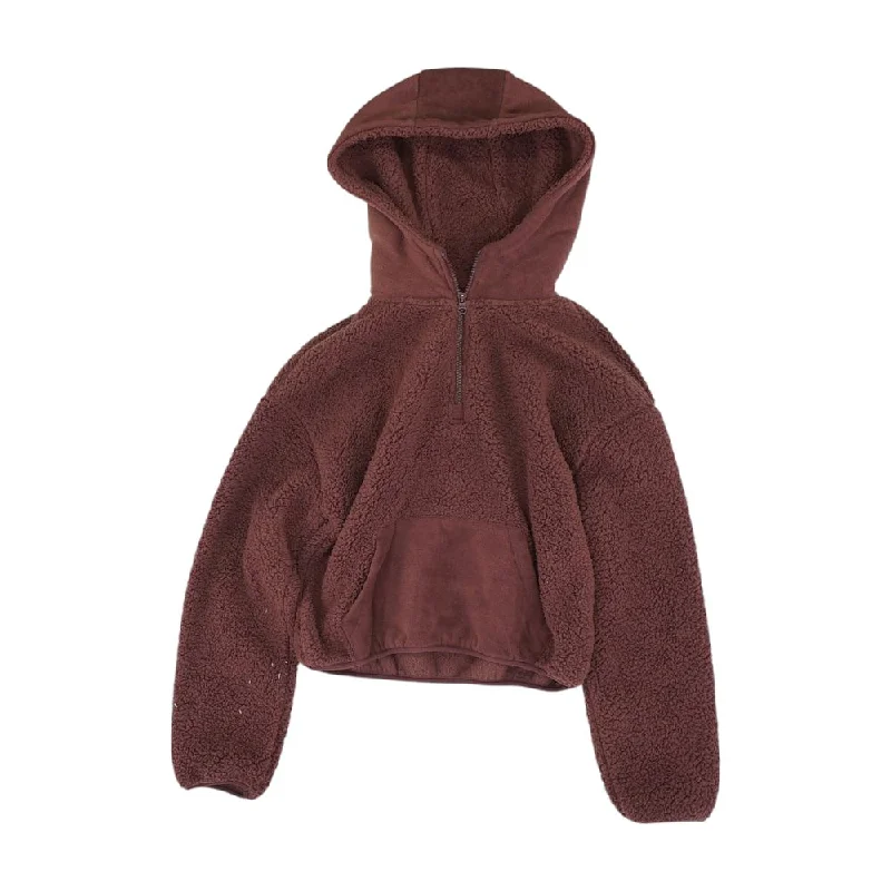 Maroon Solid Hoodie Hoodie with Pastel Soft Subtle