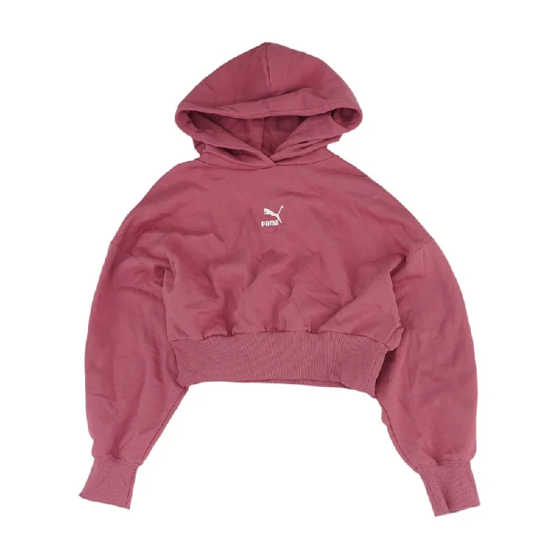 Pink Solid Hoodie Hoodie with High-Low Hem Asymmetrical Trendy