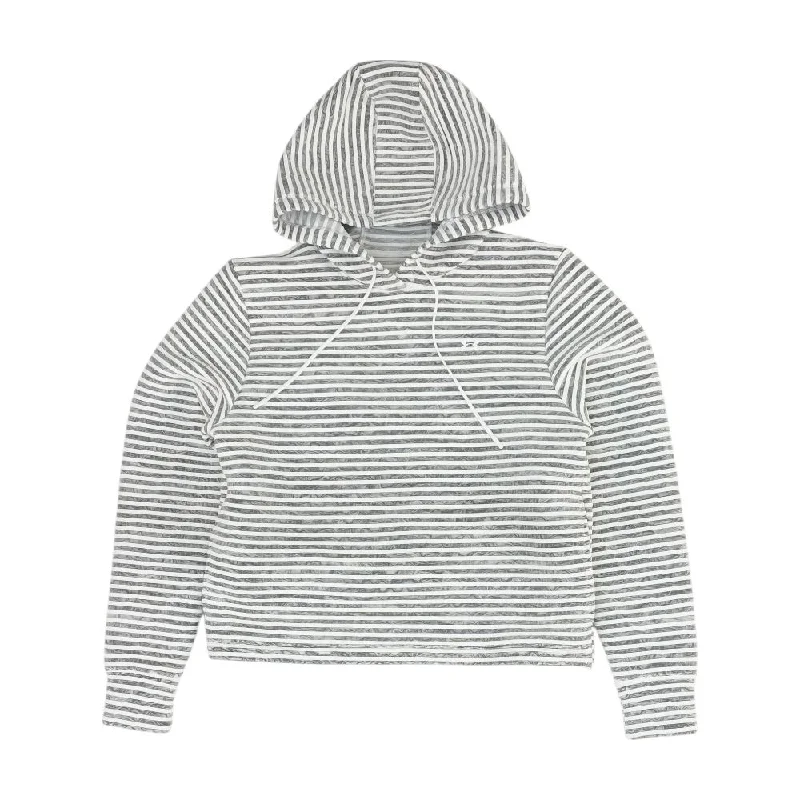 Gray Striped Hoodie Hoodie with Zipper Versatile Modern