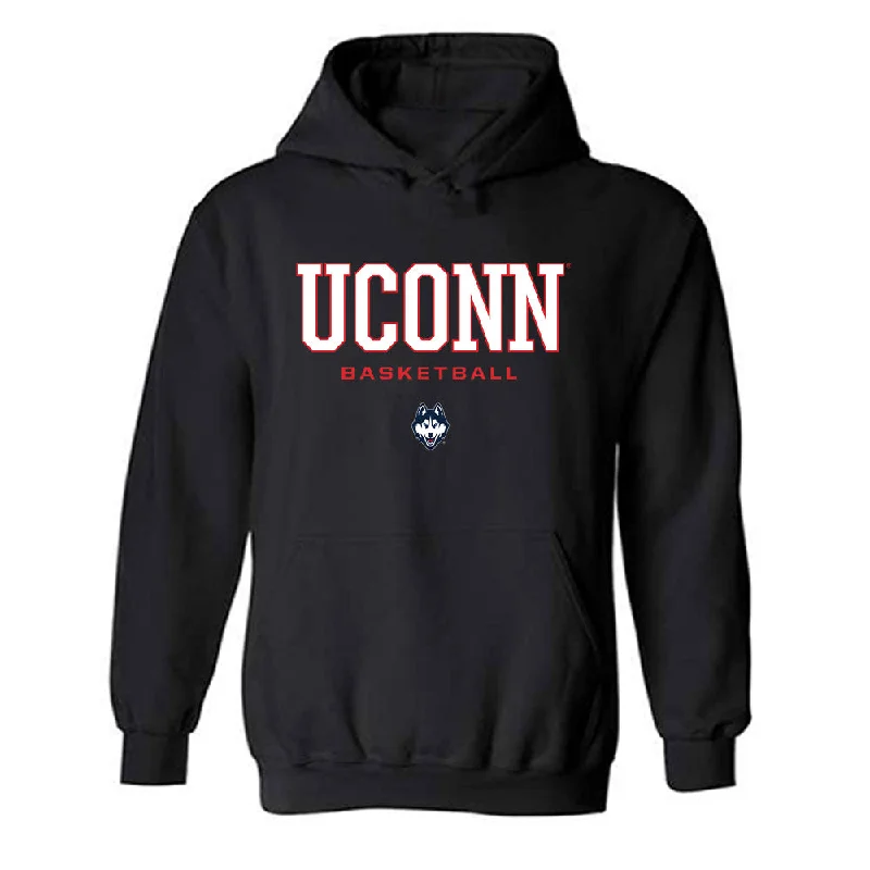 UConn - NCAA Women's Basketball : Sarah Strong - Classic Shersey Hooded Sweatshirt Hoodie with Monochrome Minimalist Simple
