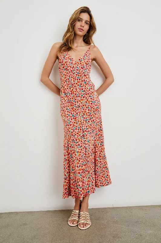 FLORIAN DRESS - RED POSY Tunics Office stylish