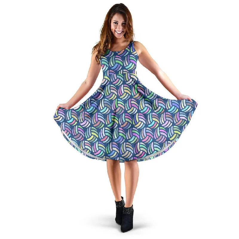 Volleyball Pattern Print Dress Tunics Top rated