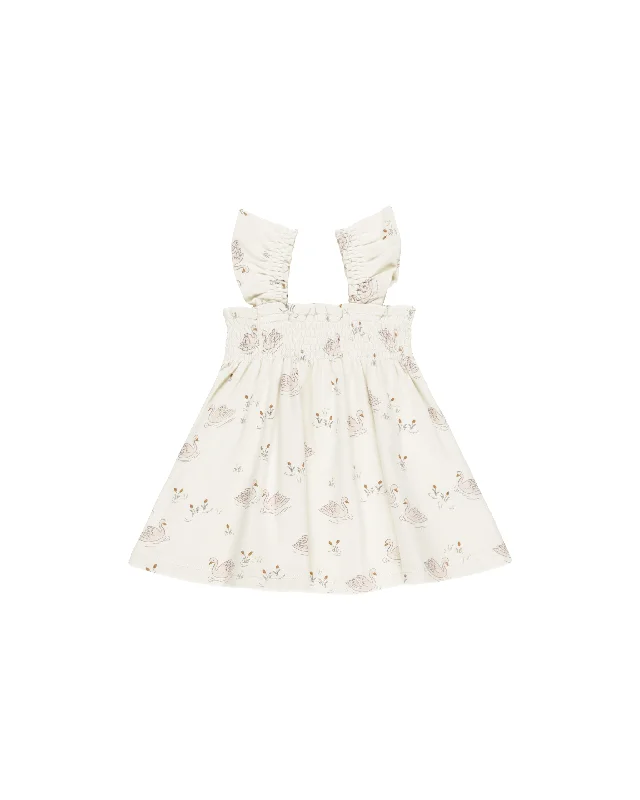 Smocked Jersey Dress || Swans Tunics Seasonal trendy