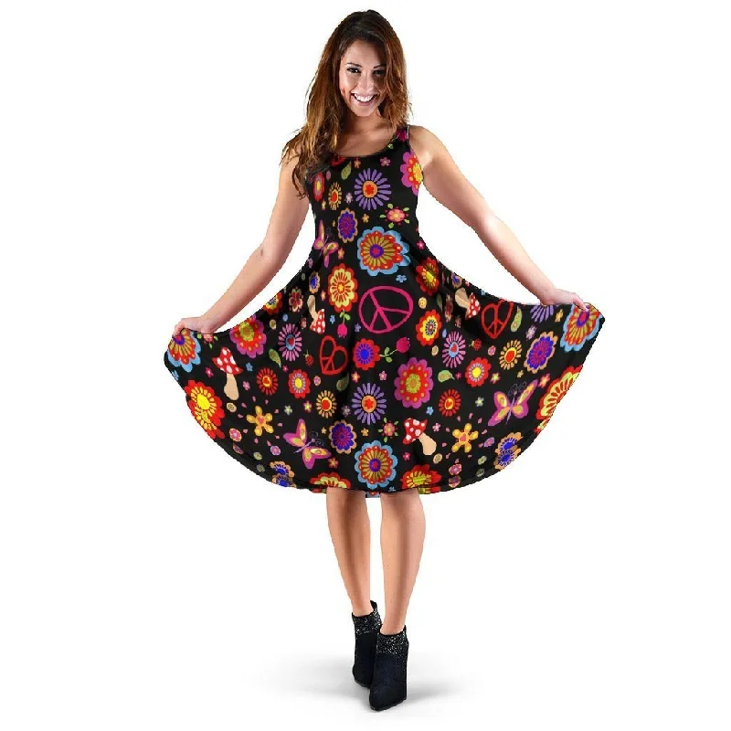 Abstract Flower Hippie Dress Tunics Review highly
