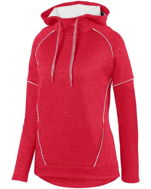 Augusta Sportswear Ladies' Zoe Tonal Heather Hoodie 5556 Hoodie with Exposed Zipper Edgy Industrial