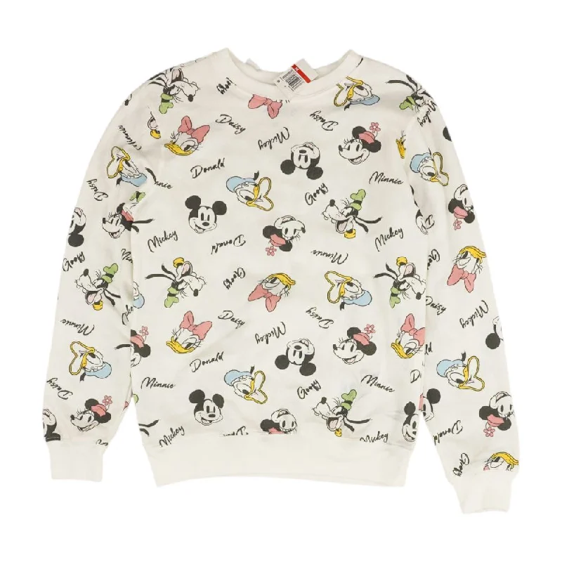 Ivory Character Sweatshirt Hoodie with Back Slit Movement Comfort