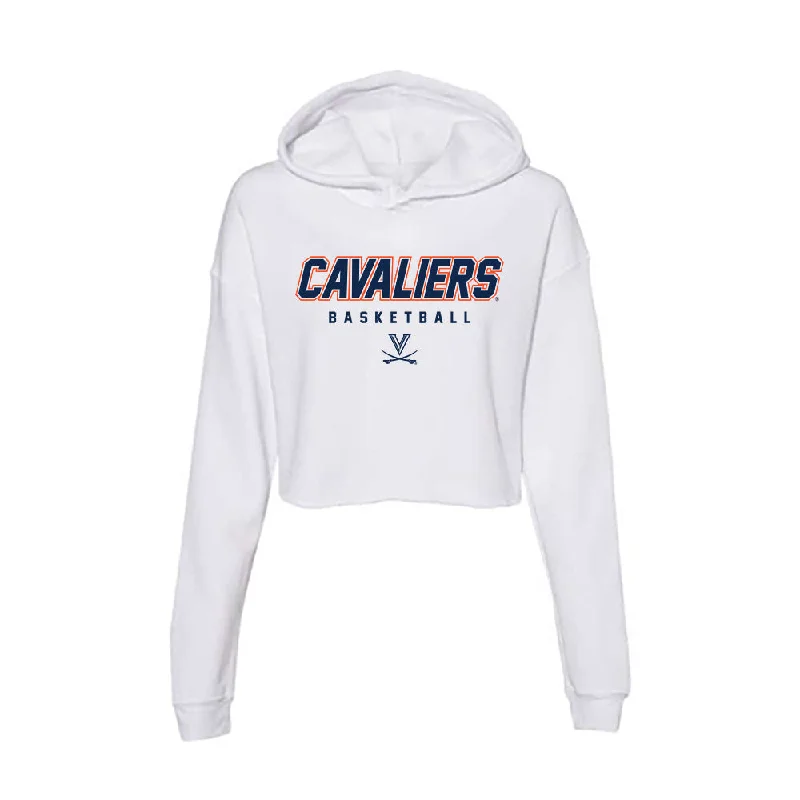 Virginia - NCAA Women's Basketball : Payton Dunbar - Women's Crop Fleece Hoodie Hoodie with Elastic Waist Stretchable Comfortable