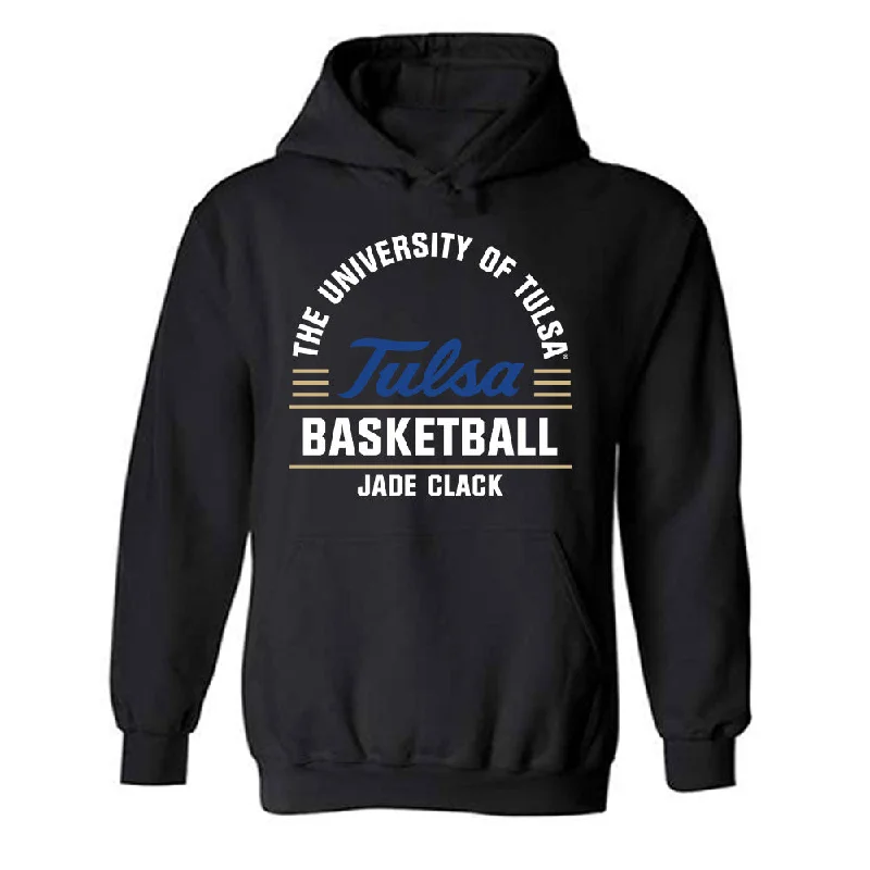Tulsa - NCAA Women's Basketball : Jade Clack - Classic Fashion Shersey Hooded Sweatshirt Hoodie with Emblem Brand Identity