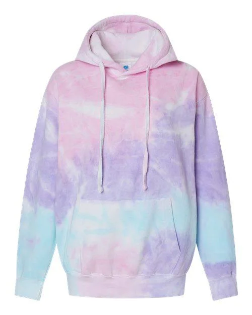 Colortone Tie-Dyed Hooded Sweatshirt 8777 Hoodie with Hem Drawcord Adjustable Customizable