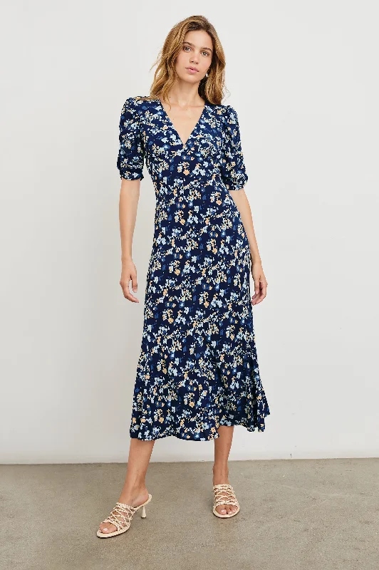 ZARIAH DRESS - NAVY FLORA Tunics Versatile all-occasion