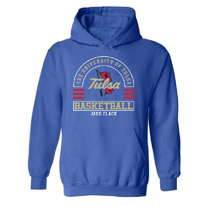 Tulsa - NCAA Women's Basketball : Jade Clack - Classic Fashion Shersey Hooded Sweatshirt Hoodie with Rhinestones Sparkly Elegant