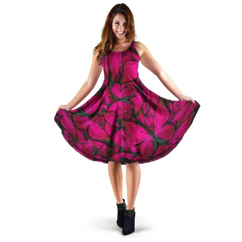 Black Pink Butterfly Print Dress Tunics Recommended stylist