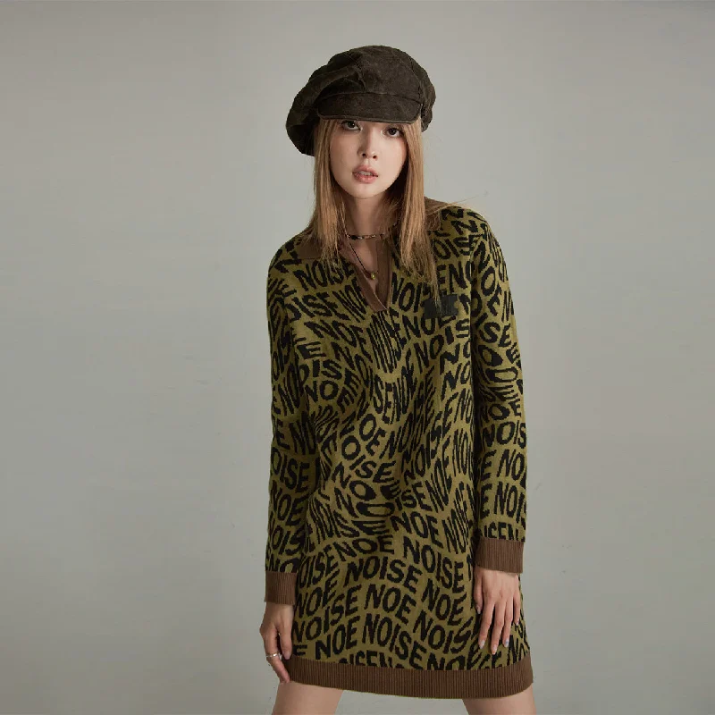 Noe Logo Polo Neck Dress Tunics Leisure comfortable
