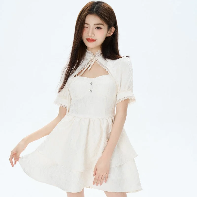 French Ballerina Lace Dress PL53465 Tunics Denim casual