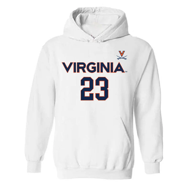 Virginia - NCAA Women's Basketball : Payton Dunbar - Replica Shersey Hooded Sweatshirt Hoodie with Slit Hem Functional Movement Virginia - NCAA Women's Basketball : Payton Dunbar - Replica Shersey Hooded Sweatshirt Hoodie with Slit Hem Functional Movement
