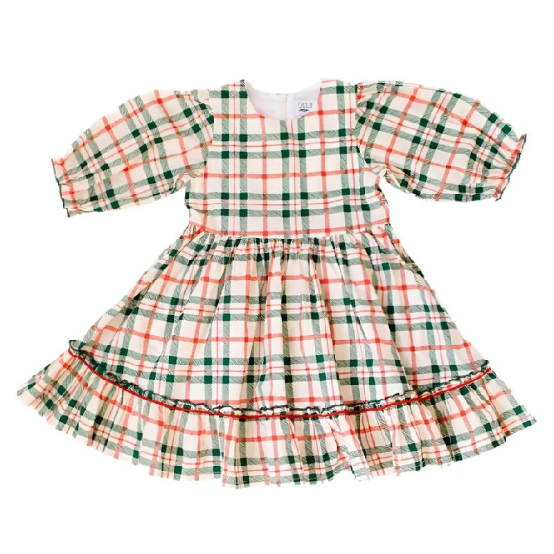 Christmas Plaid Kiki Dress Tunics Floral girly