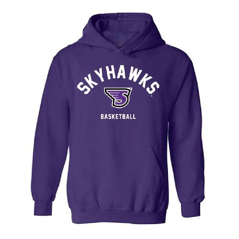 Stonehill - NCAA Women's Basketball : Brooke Paquette - Classic Shersey Hooded Sweatshirt Hoodie with Stripes Bold Sporty