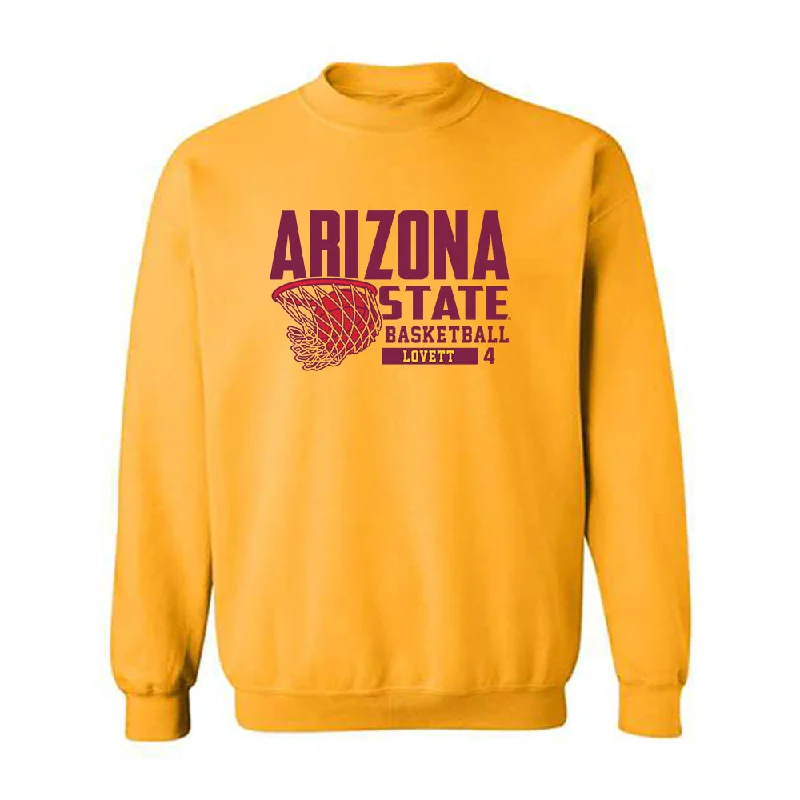 Arizona State - NCAA Women's Basketball : Jyah LoVett - Classic Fashion Shersey Crewneck Sweatshirt Hoodie with V-Neck Classic Versatile