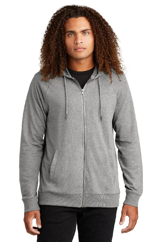 District Featherweight French Terry Full-Zip Hoodie DT573 Hoodie with High Neck Warm Protective