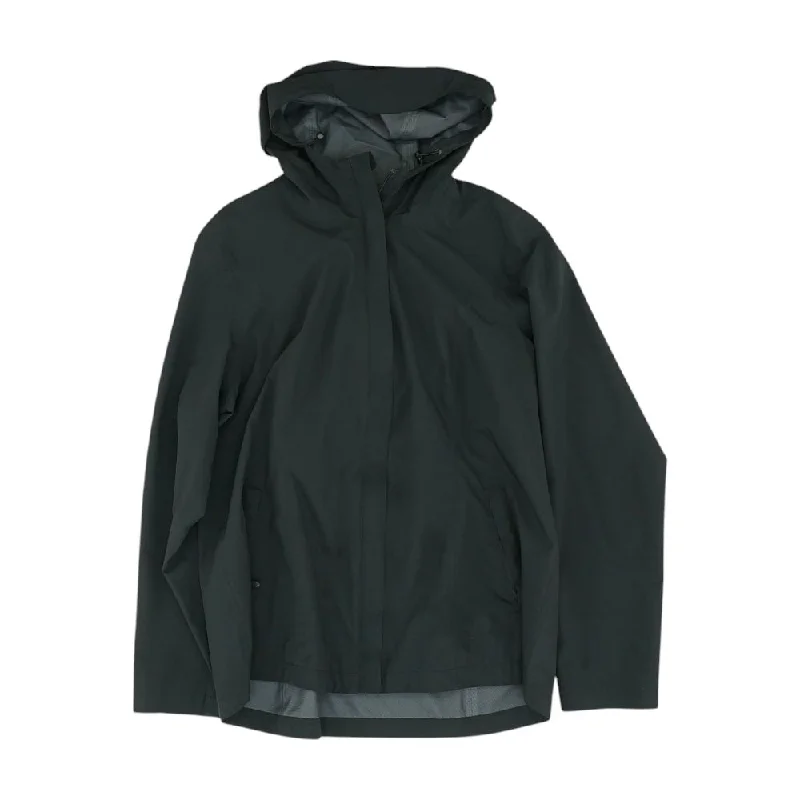 Black Solid Active Jacket Insulated Jacket Fitted Jacket Loose Jacket