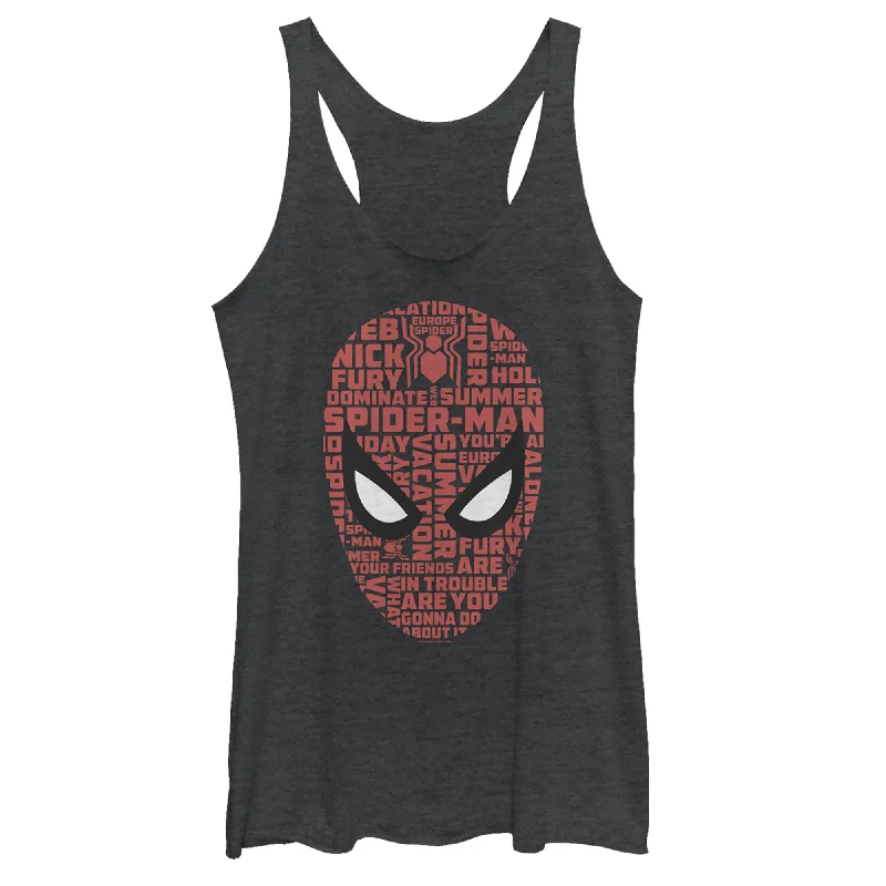 Women's Marvel Spider-Man: Far From Home Keywords Racerback Tank Top metallic tank top