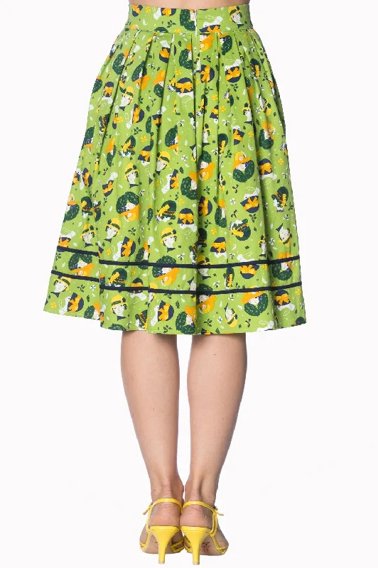Banned Apparel - Vintage Hat 50s Style Skirt chiffon skirt flowing