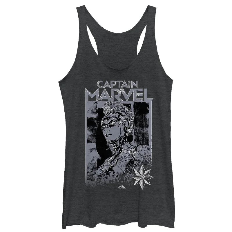 Women's Marvel Captain Marvel Vintage Hero Racerback Tank Top trendy tank top