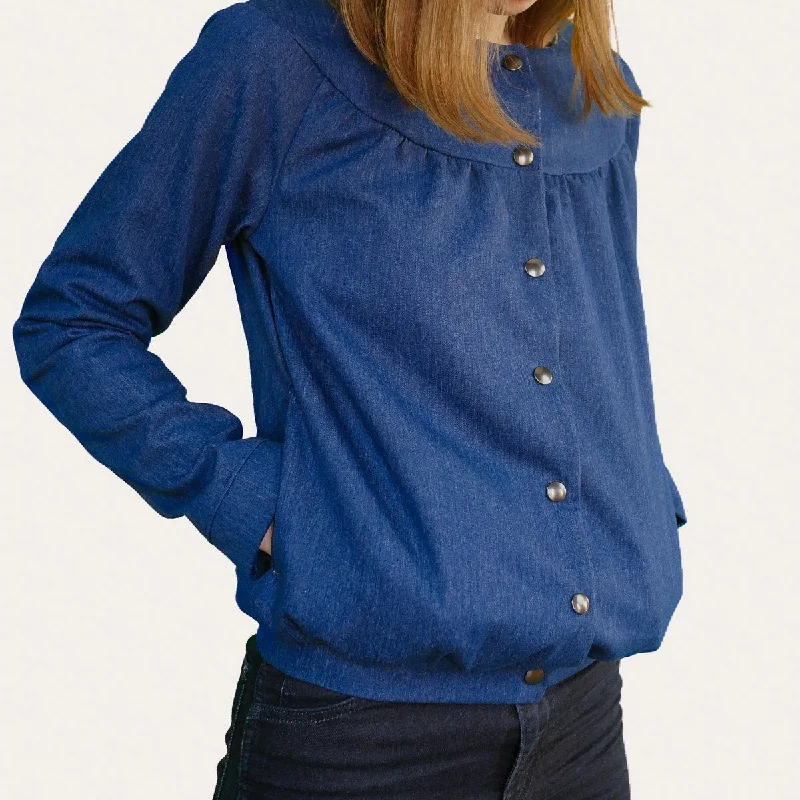 Irma Mum Cardigan or Thin Vest Sewing Pattern- Ladies 34/46 - Ikatee Chenille Blend Fleece Blend Nylon Blend