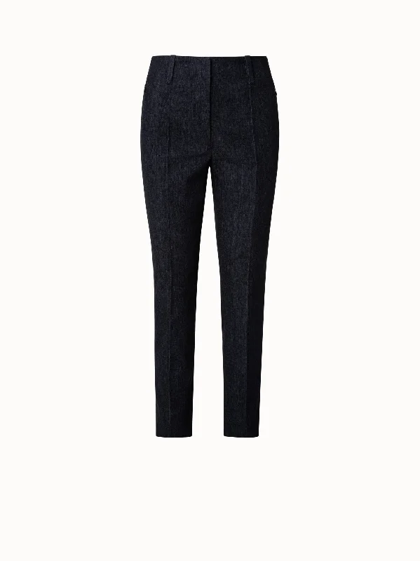 Stretch Denim Slim Pants Slim-Fit Leggings