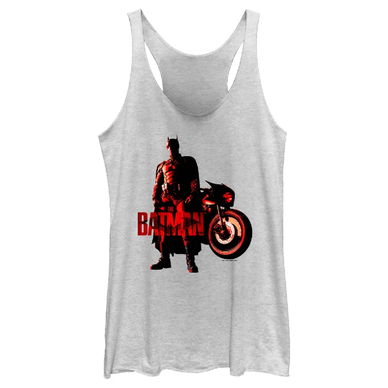 Women's The Batman Red Batcycle Racerback Tank Top playful tank top