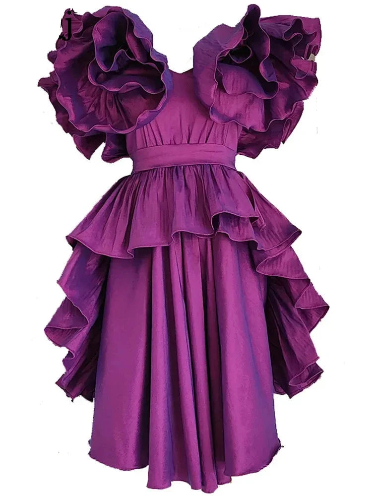 Subtle Petal Party Dress Tunics Trendy modern