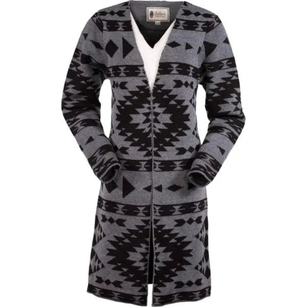 Outback Trading Co. Women's Nora Aztec Cardigan Solid Print Embellished